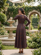 Midnight Blossom Silk Maxi