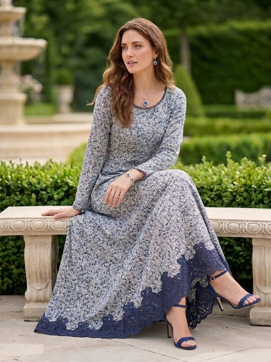 Pure Soft Georgette Floral Maxi Dress