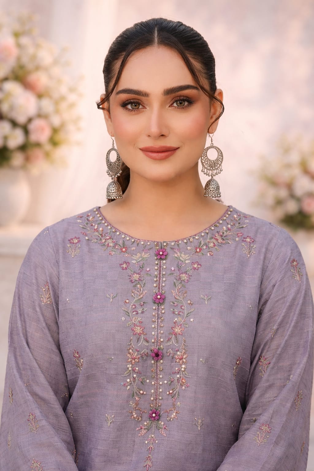 Lavender Bloom — Embroidered Lawn 3-Piece