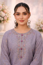Lavender Bloom — Embroidered Lawn 3-Piece
