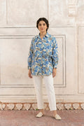 Abstract Blue — Cotton Formal Shirt