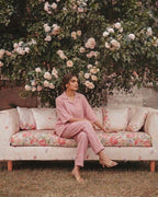 Rose Bloom — Lawn Self Print Co-ord Set