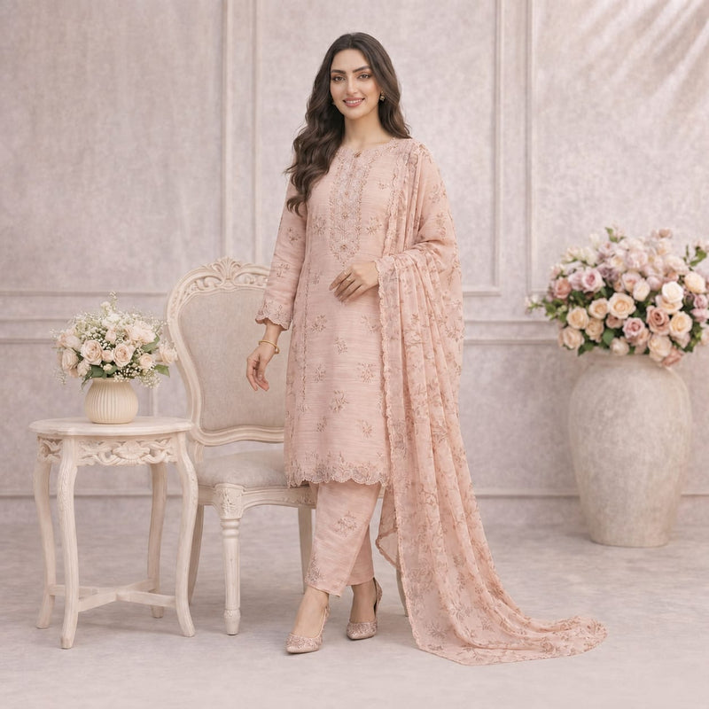 Blush Elegance – 3 Piece Lawn Suit