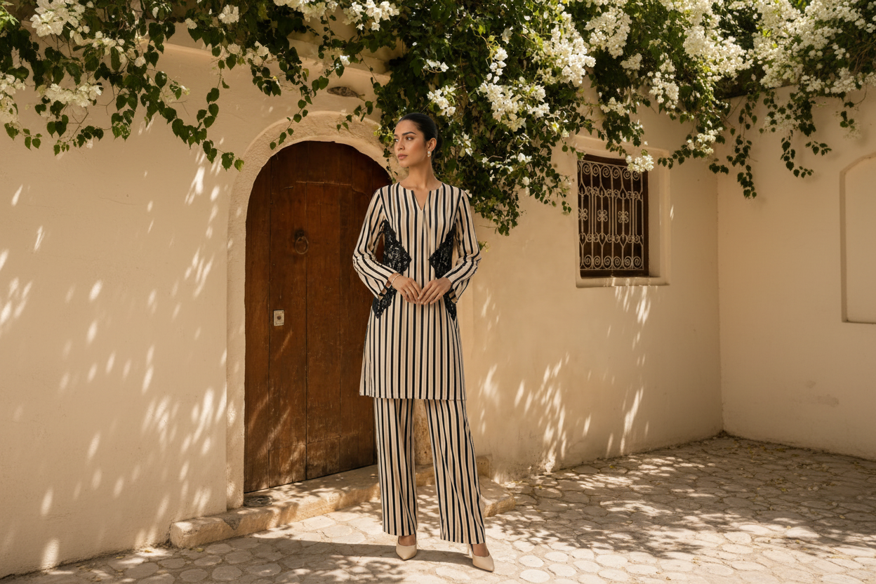 Luxury Hero Slideshow Banner - Striped Co-ord